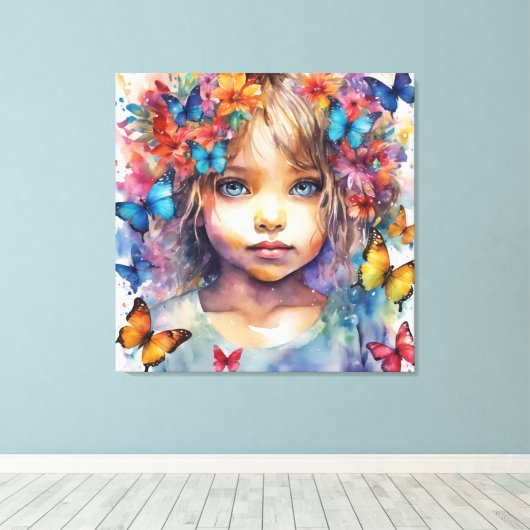 Mooie Baby Canvas Afdruk (Insitu (Houten vloer))