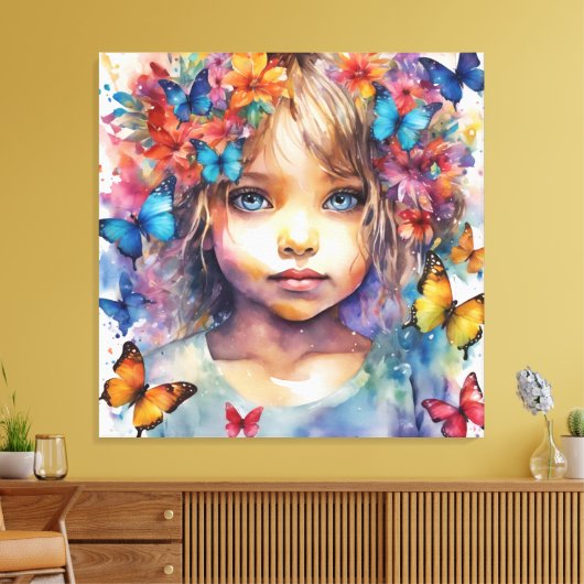 Mooie Baby Canvas Afdruk (Insitu (Woonkamer))