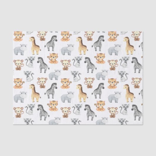 Mooie Baby Dieren Tissuepapier (Voorkant)