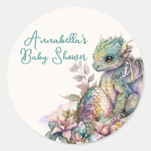 Mooie Baby Draken Ei Ronde Sticker