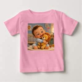 Mooie baby- en leeuwenspeelgoed Cartoon T-shirt