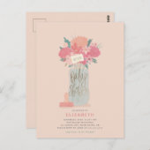 Mooie Baby flesjes en bloemen douche Briefkaart (Voorkant / Achterkant)