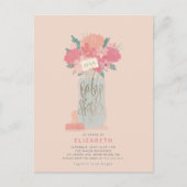 Mooie Baby flesjes en bloemen douche Briefkaart (Voorkant)