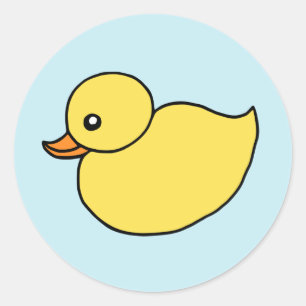 Mooie baby gele eend stickers voor feestjes