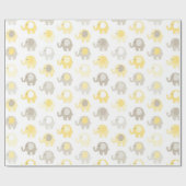 Mooie Baby gele olifant Cadeaupapier (Vlak)