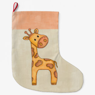 Mooie Baby Giraffe Grote Kerstsok