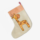 Mooie Baby Giraffe Grote Kerstsok (Achterkant (Hangend))