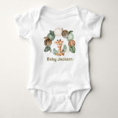 Mooie baby-giraffe safari-dierprint romper (Voorkant)