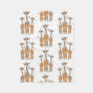 Mooie baby-giraffen, safari-dieren fleece deken