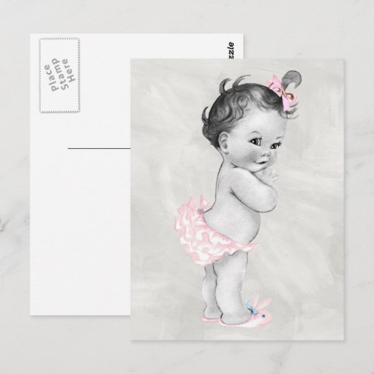 Mooie  baby Girl Briefkaart (Voorkant / Achterkant)
