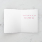 Mooie baby Girl Carriage Gefeliciteerd Roze Kaart (Binnen)