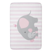 Mooie baby Girl Pink Elephant Badmat (Voorkant Verticaal)