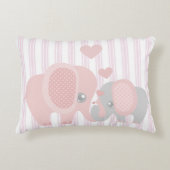Mooie baby Girl Pink Elephant Decoratief Kussen (Voorkant)