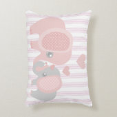 Mooie baby Girl Pink Elephant Decoratief Kussen (Voorkant(Verticaal))