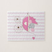 Mooie baby Girl Pink Elephant Legpuzzel (Horizontaal)