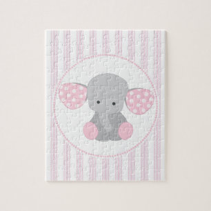 Mooie baby Girl Pink Elephant Legpuzzel