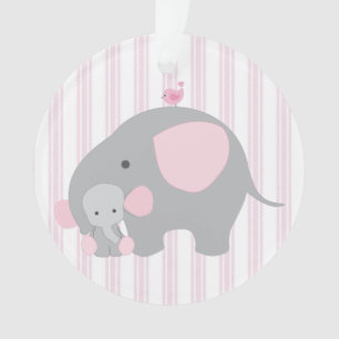 Mooie baby Girl Pink Elephant Ornament