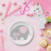 Mooie baby Girl Pink Elephant Papieren Bordje (Feest)