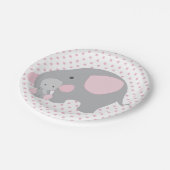 Mooie baby Girl Pink Elephant Papieren Bordje (Gekanteld)