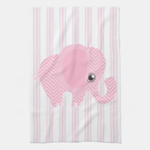 Mooie baby Girl Pink Elephant Theedoek