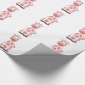 Mooie baby Girl Pink Giraffe Cadeaupapier (Hoek)