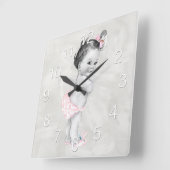 Mooie  baby Girl Vierkante Klok (Hoek)