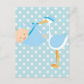 Mooie Baby Het is een jongensooievaar Aankondigingskaart (Voorkant)