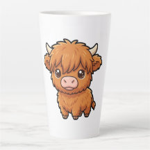 Mooie Baby Highland Koe Latte Mok
