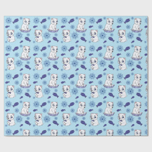 Mooie baby ijsberen patroon inpakpapier