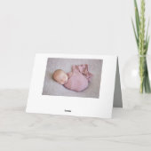 Mooie baby-jongen Foto van Newborn Announge Kaart (Achterkant)