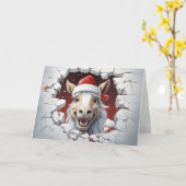 Mooie baby kerst dieren 3D paard groet Kaart (Gele Bloem)