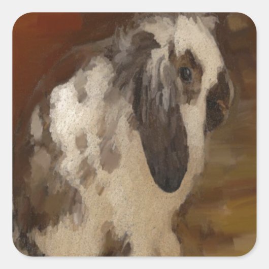 Mooie Baby konijn/kit Vierkante Sticker (Voorkant)