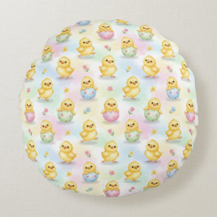 Mooie Baby Kuiken Waterverf Pasen Rond Kussen
