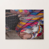 Mooie baby lamschaap Peruaanse legpuzzel (Horizontaal)