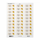 Mooie baby leeuw overal print patroon etiket (Full Sheet)