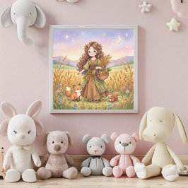 Mooie Baby Maagd Zodiac Wandposter Poster
