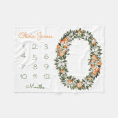 Mooie Baby Maandelijkse Baby Dekentje Fleece Deken (Voorkant (Horizontaal))