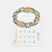 Mooie Baby Maandelijkse Baby Dekentje Fleece Deken (Voorkant)