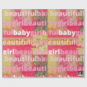 Mooie baby meisje Collectie Cadeaupapier (Vlak)