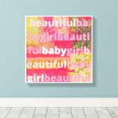 Mooie baby meisje Collectie Canvas Afdruk (Insitu (Houten vloer))