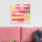 Mooie baby meisje Collectie Canvas Afdruk (Insitu (Woonkamer))