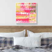 Mooie baby meisje Collectie Canvas Afdruk (Insitu (Slaapkamer))