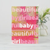 Mooie baby meisje Collectie Kaart (Staand voorkant)