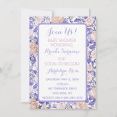 Mooie Baby Meisje Douche Bloemen Kaart (Voorkant)