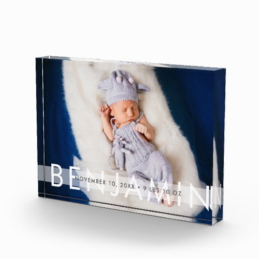 Mooie Baby met naam Fotoblokken (Rechts)