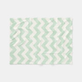 Mooie Baby Mint Green Chevron Zig Zag Pattern Fleece Deken (Voorkant (Horizontaal))