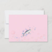 Mooie baby Narwhal en bubbels Dank je wel auto Bedankkaart (Achterkant)