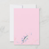 Mooie baby Narwhal en bubbels Dank je wel auto Bedankkaart (Achterkant)