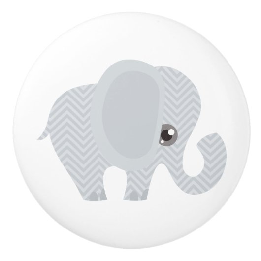 Mooie Baby Neutrale olifant Keramische Knop (Voorkant)
