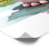 Mooie baby nijlpaard dierprint poster (Hoek)